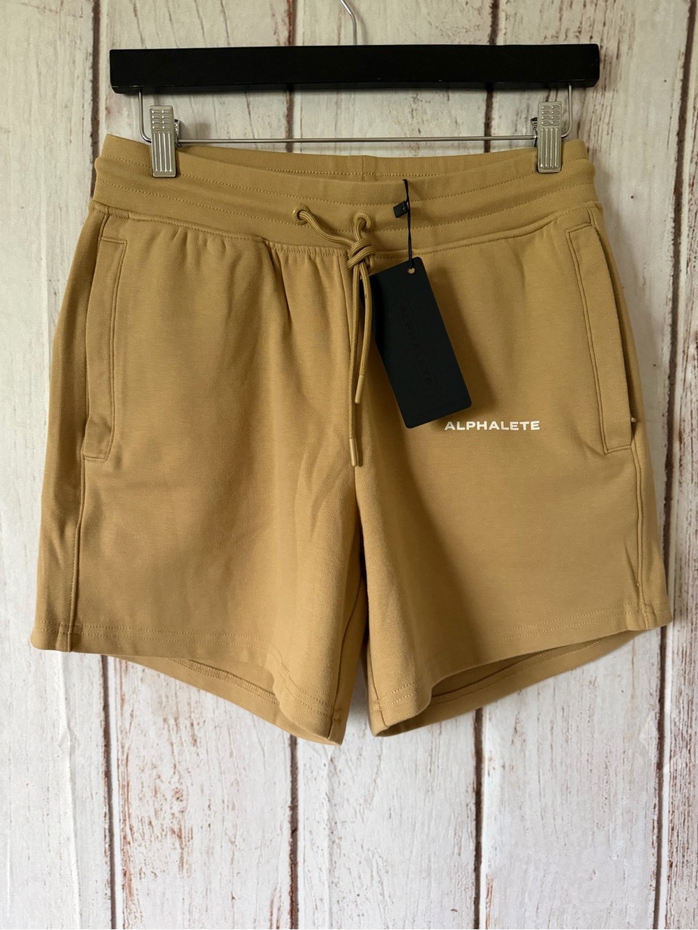 Alphalete Women's Drawstring Shorts — Tan Size L (closer to a M) NWT